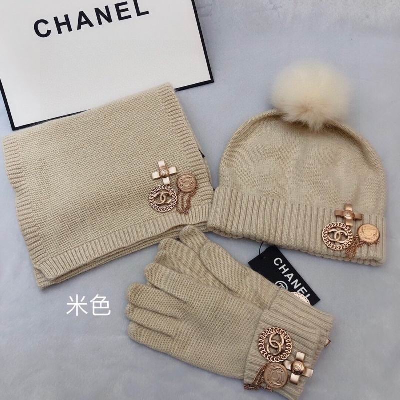 Chanel Scarf Hat Gloves hm (186)