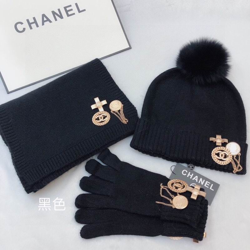 Chanel Scarf Hat Gloves hm (187)