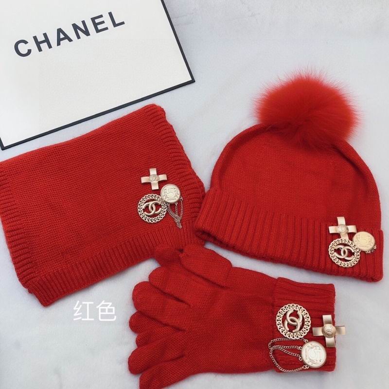 Chanel Scarf Hat Gloves hm (188)