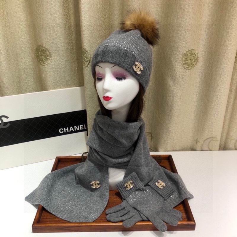 Chanel Scarf Hat Gloves hm (191)