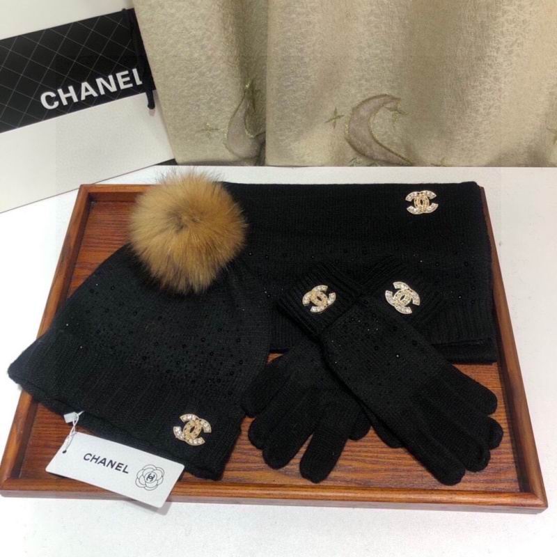Chanel Scarf Hat Gloves hm (192)