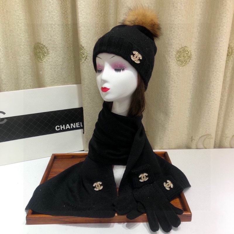 Chanel Scarf Hat Gloves hm (193)