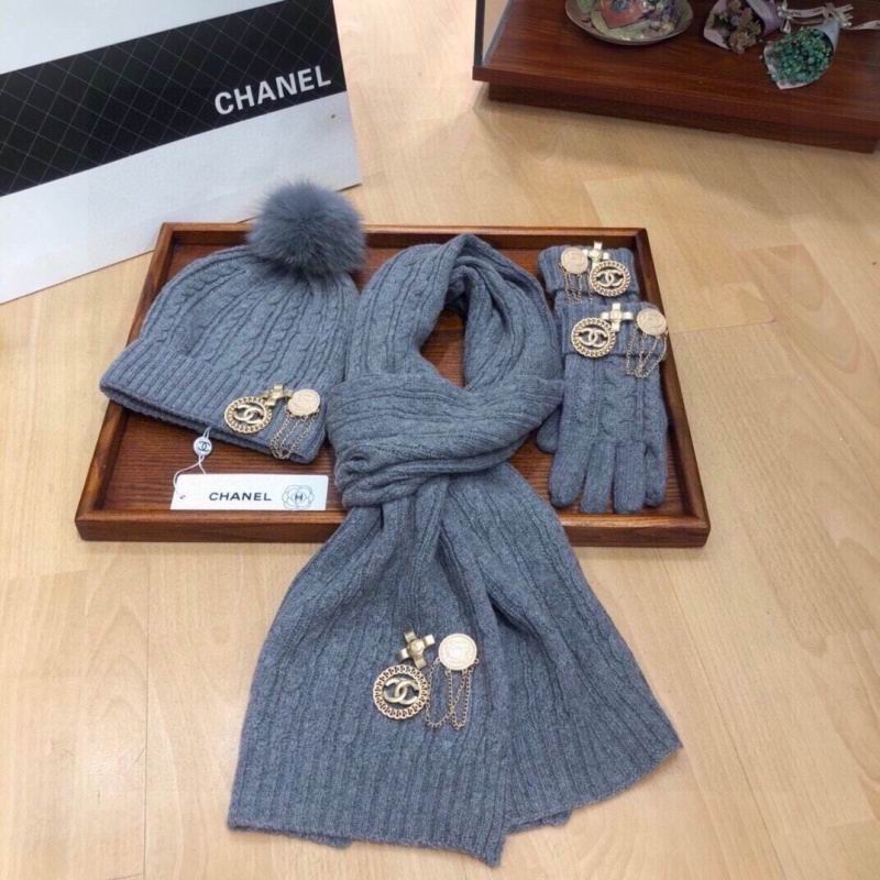 Chanel Scarf Hat Gloves hm (194)