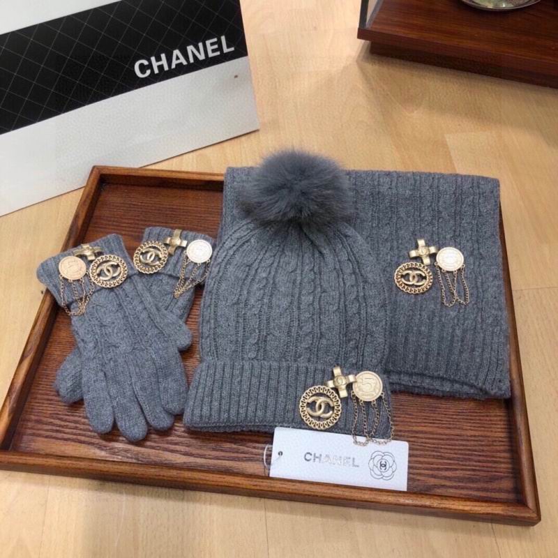 Chanel Scarf Hat Gloves hm (195)