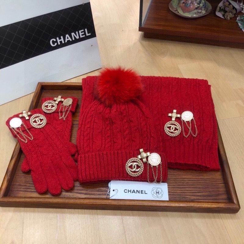 Chanel Scarf Hat Gloves hm (198)