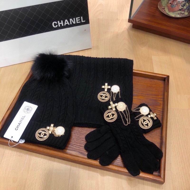 Chanel Scarf Hat Gloves hm (201)