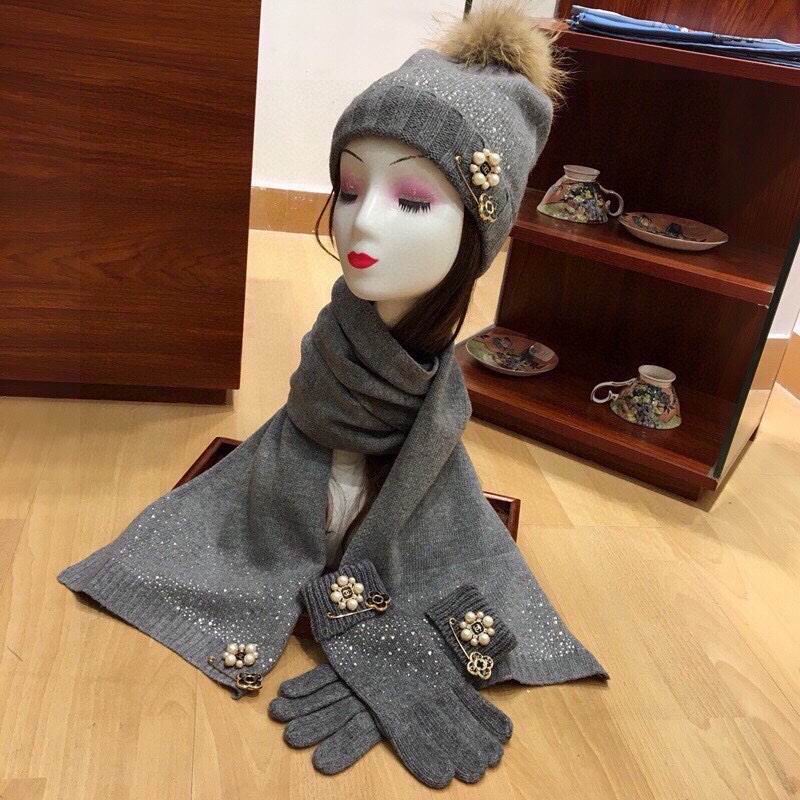 Chanel Scarf Hat Gloves hm (204)