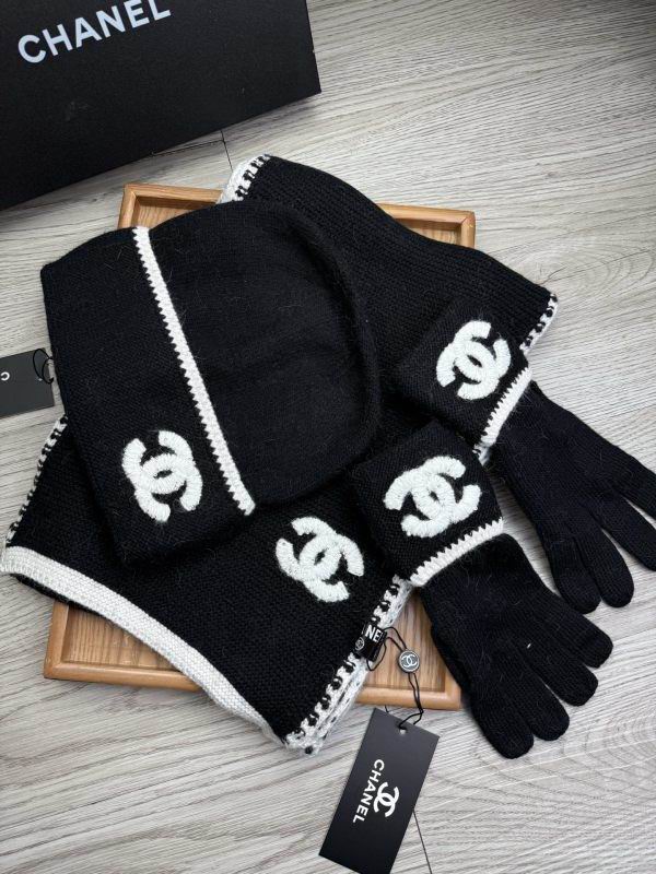 Chanel Scarf Hat Gloves hm (21)