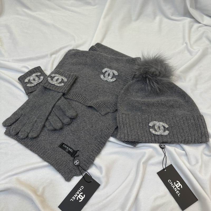 Chanel Scarf Hat Gloves hm (213)
