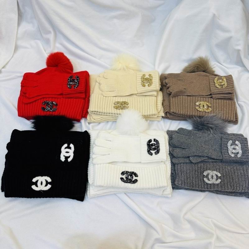 Chanel Scarf Hat Gloves hm (214)