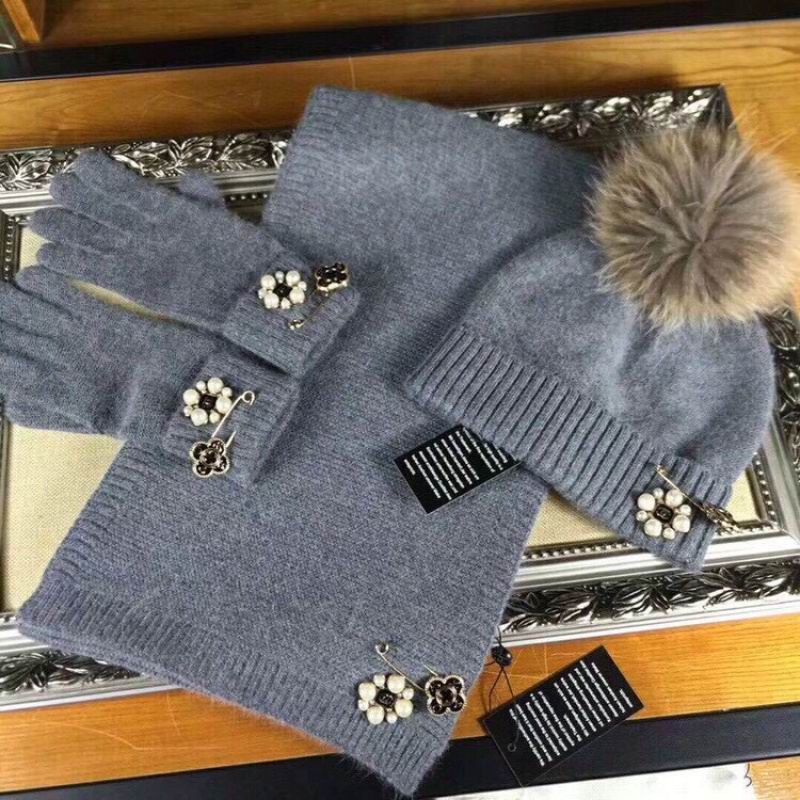 Chanel Scarf Hat Gloves hm (216)
