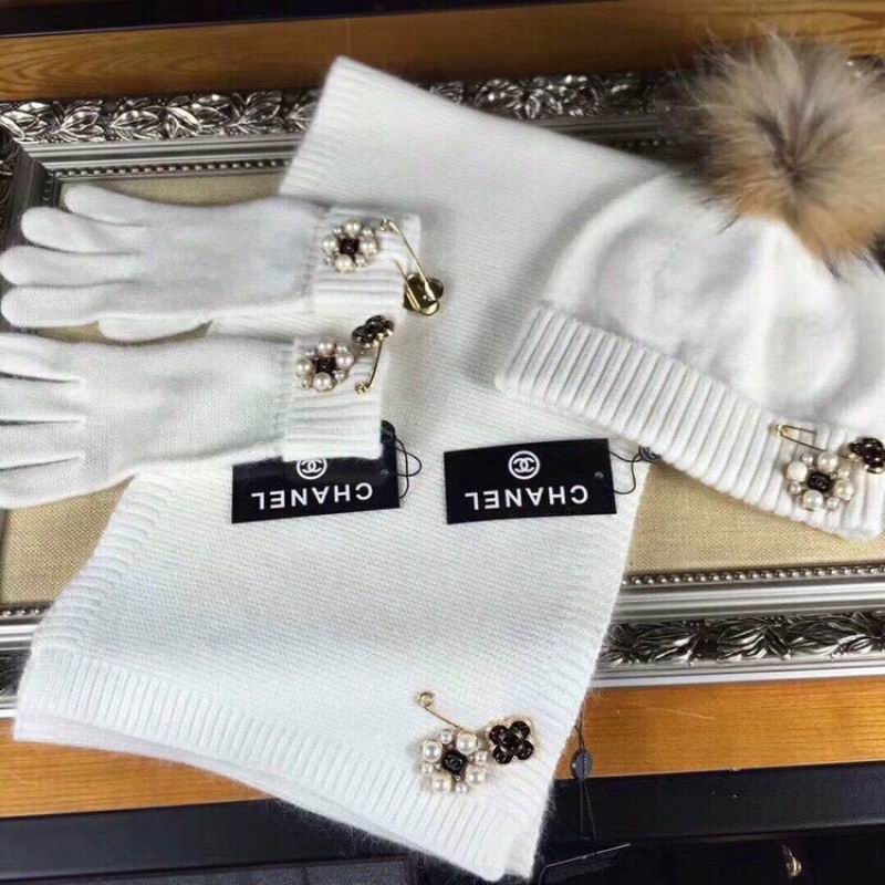 Chanel Scarf Hat Gloves hm (218)
