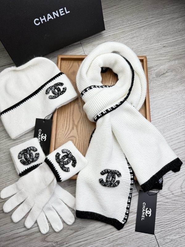 Chanel Scarf Hat Gloves hm (22)