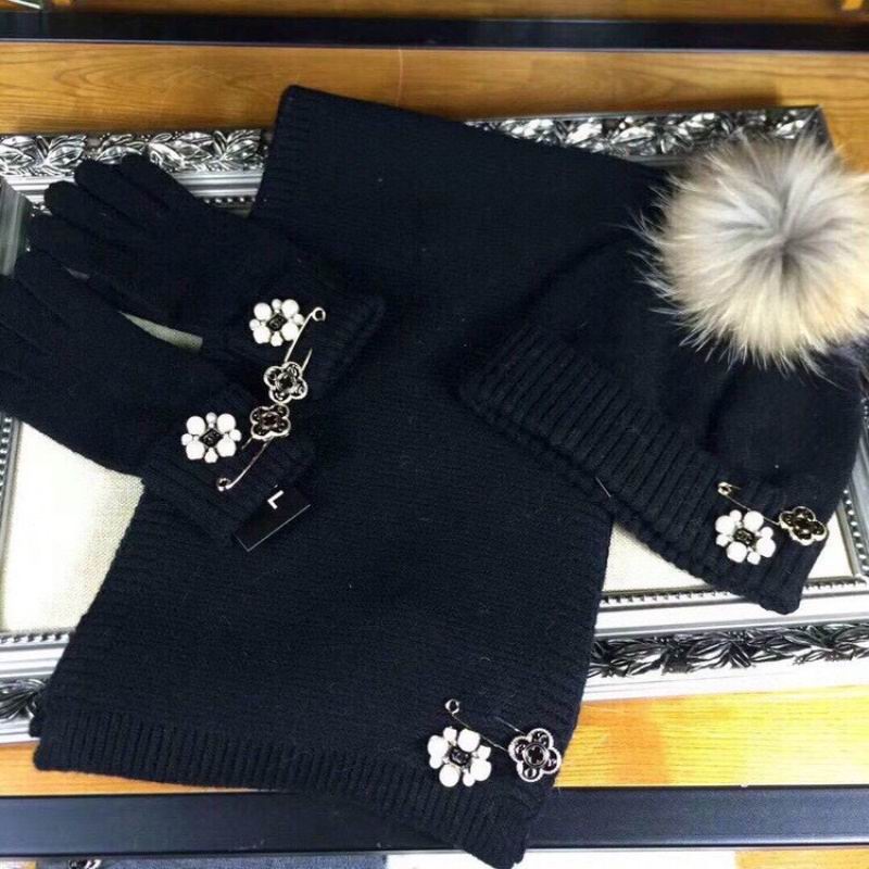 Chanel Scarf Hat Gloves hm (220)