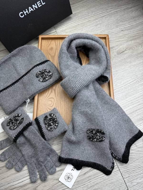 Chanel Scarf Hat Gloves hm (24)