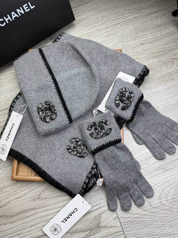 Chanel Scarf Hat Gloves hm (25)