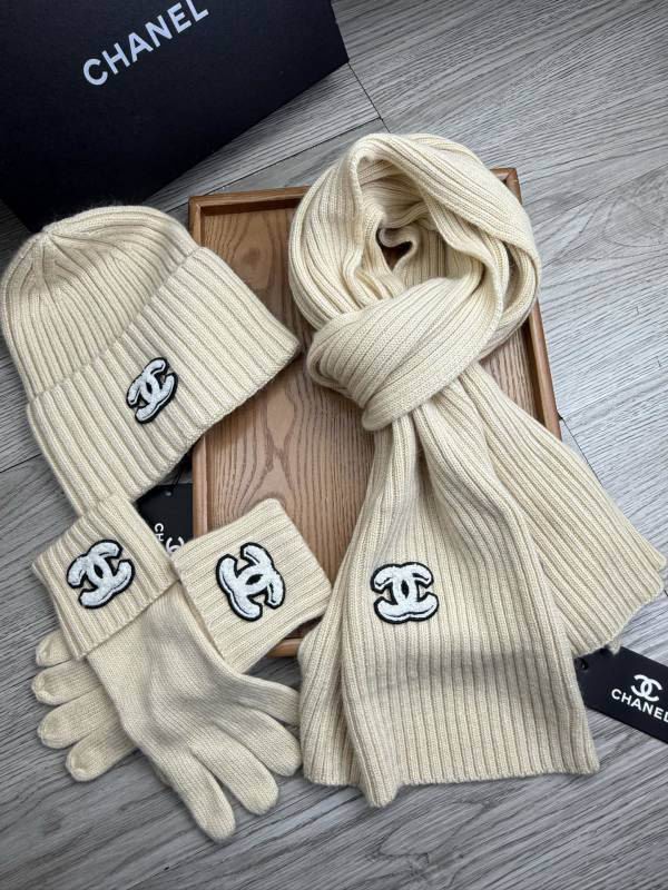 Chanel Scarf Hat Gloves hm (27)