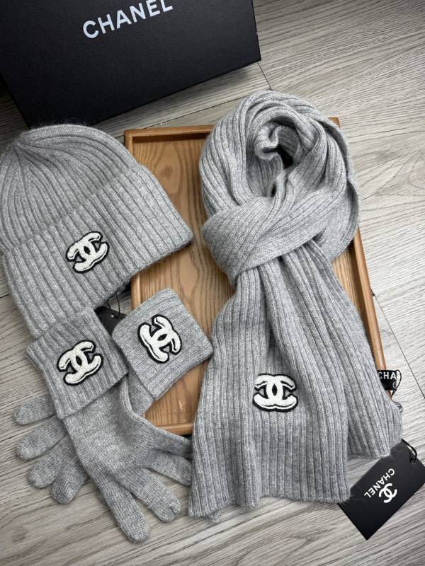 Chanel Scarf Hat Gloves hm (31)
