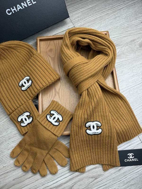 Chanel Scarf Hat Gloves hm (33)