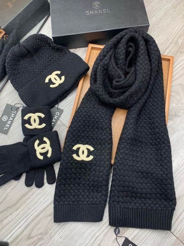 Chanel Scarf Hat Gloves hm (45)