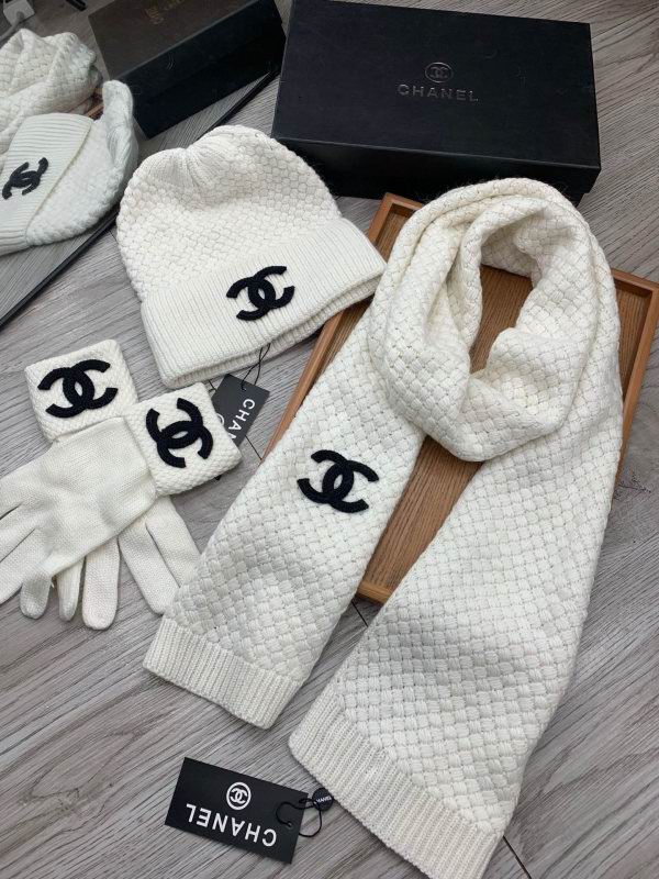 Chanel Scarf Hat Gloves hm (47)