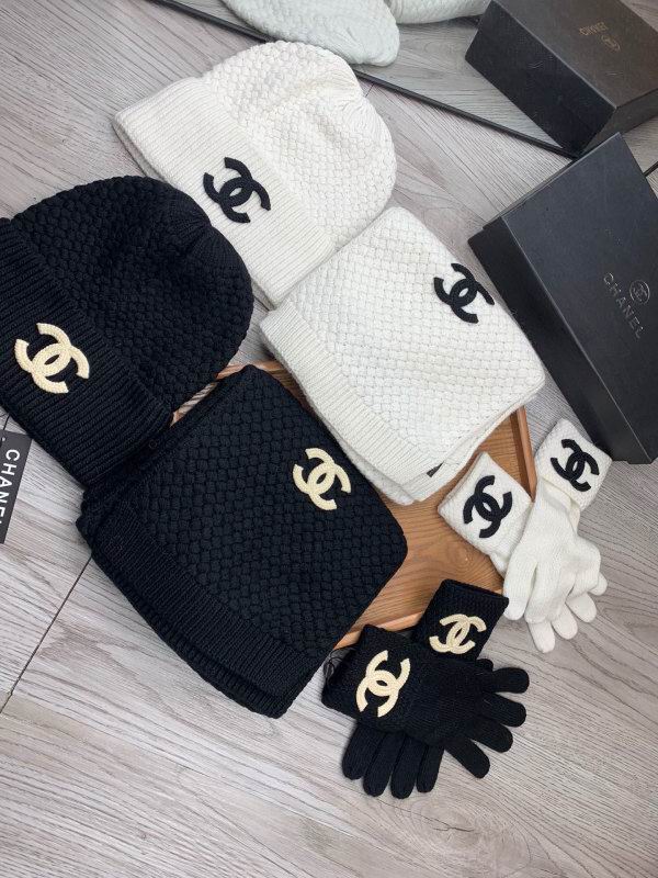 Chanel Scarf Hat Gloves hm (49)