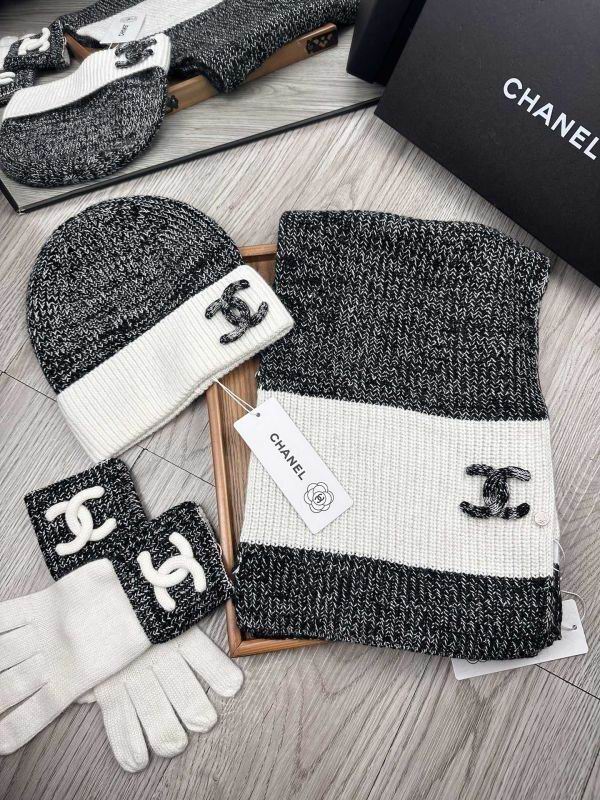 Chanel Scarf Hat Gloves hm (57)