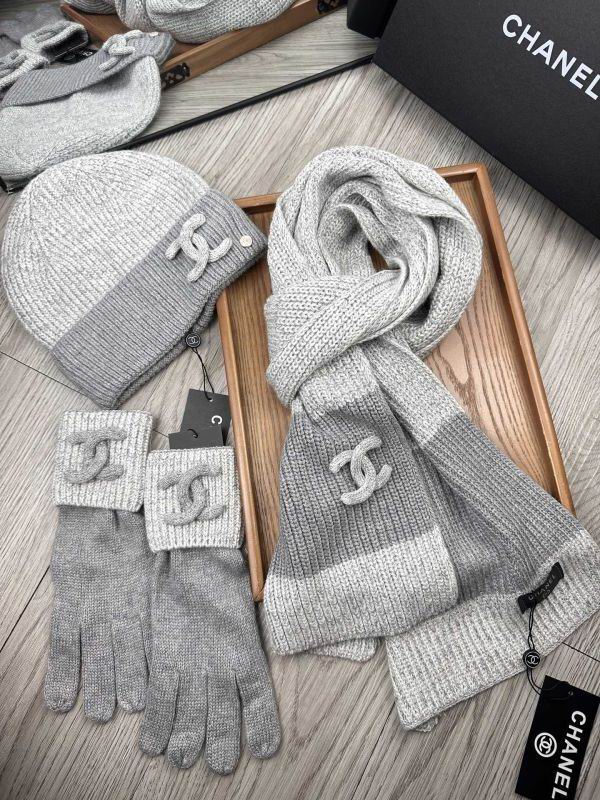 Chanel Scarf Hat Gloves hm (58)