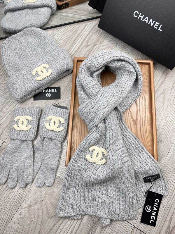 Chanel Scarf Hat Gloves hm (63)