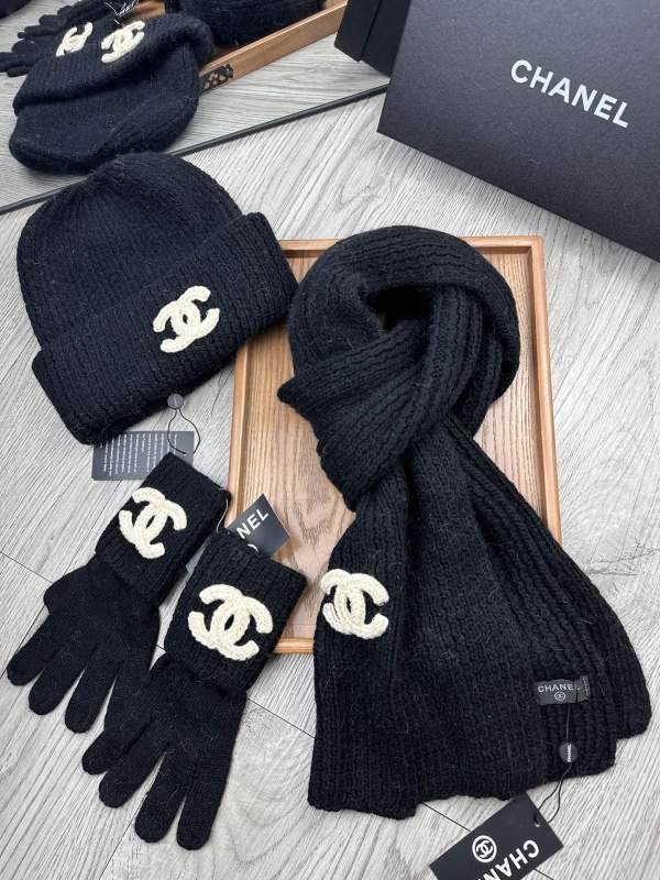Chanel Scarf Hat Gloves hm (67)