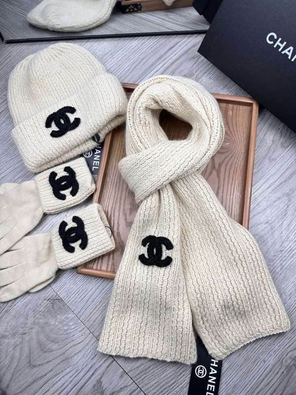 Chanel Scarf Hat Gloves hm (69)