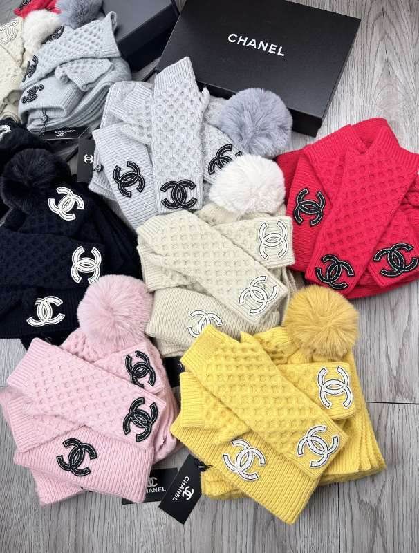 Chanel Scarf Hat Gloves hm (7)