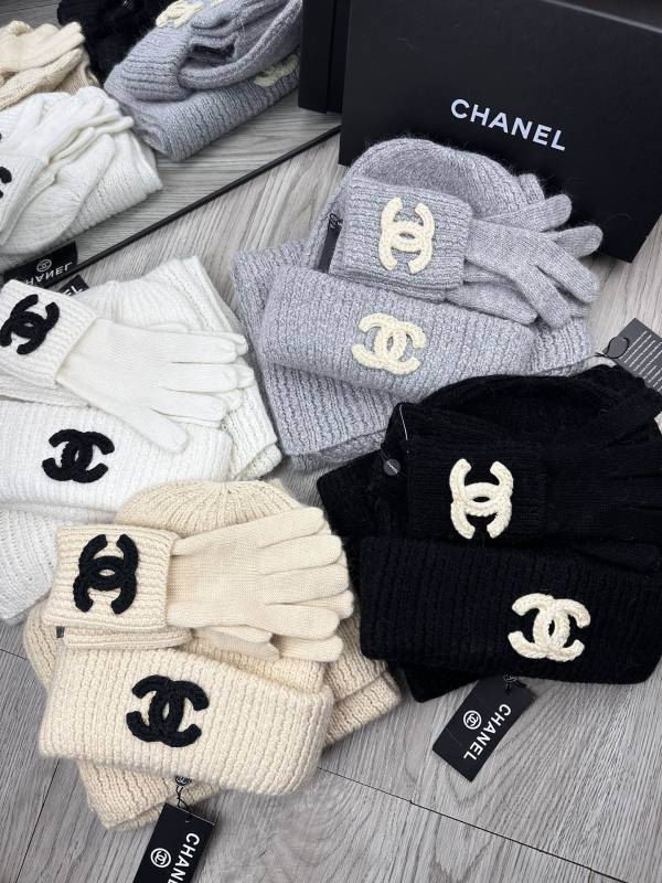 Chanel Scarf Hat Gloves hm (71)