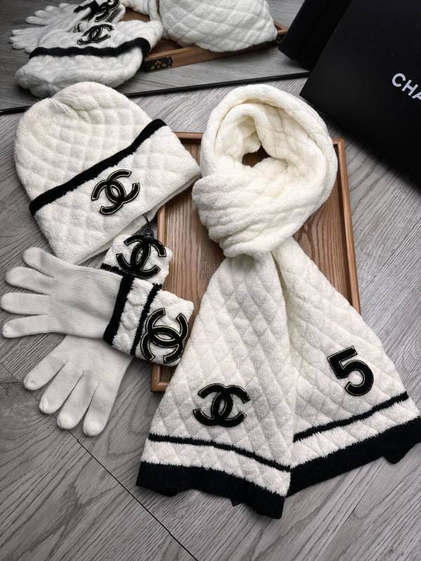 Chanel Scarf Hat Gloves hm (72)