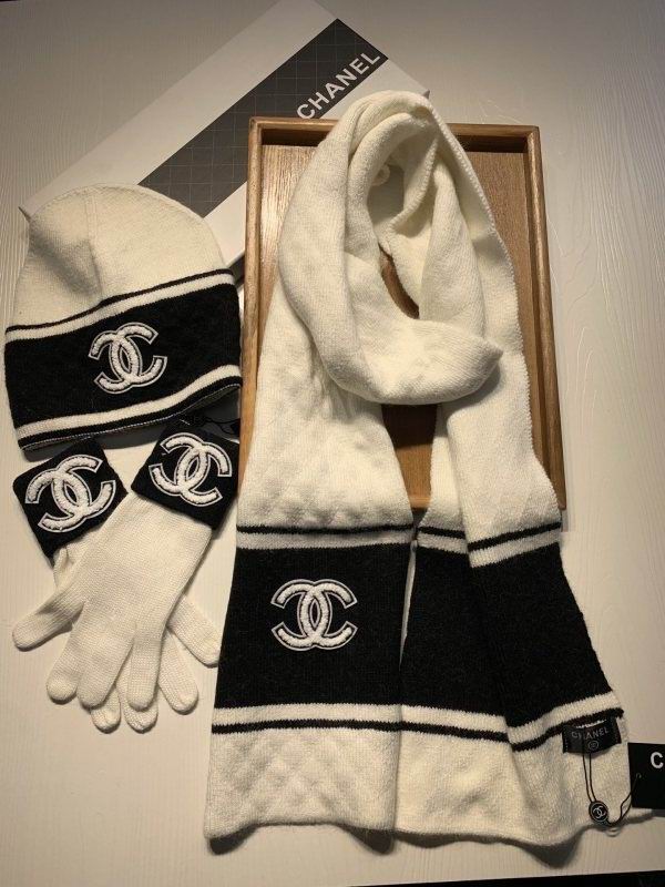 Chanel Scarf Hat Gloves hm (8)
