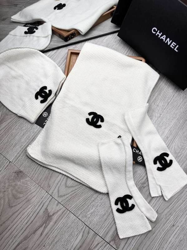 Chanel Scarf Hat Gloves hm (82)