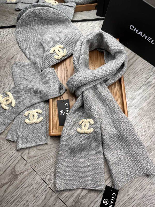 Chanel Scarf Hat Gloves hm (83)