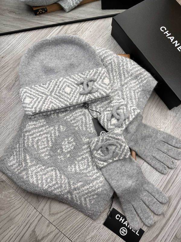 Chanel Scarf Hat Gloves hm (87)
