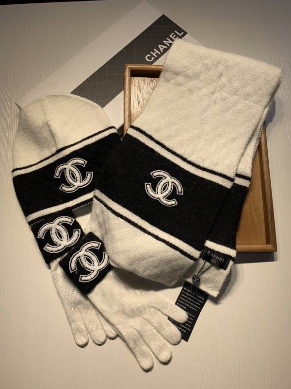 Chanel Scarf Hat Gloves hm (9)