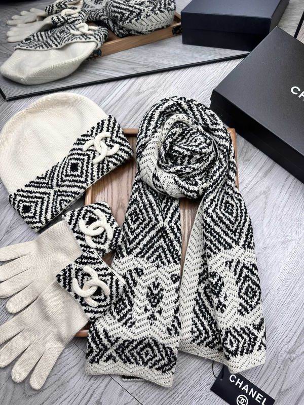 Chanel Scarf Hat Gloves hm (90)