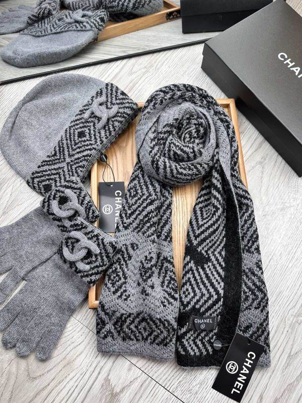 Chanel Scarf Hat Gloves hm (92)