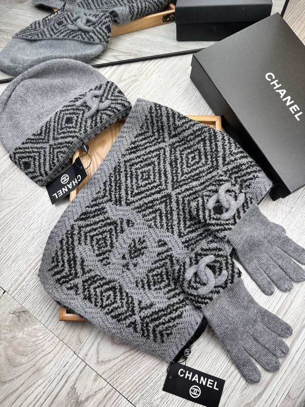 Chanel Scarf Hat Gloves hm (93)