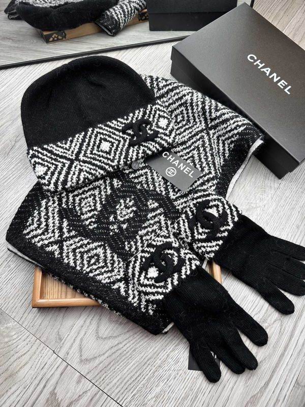 Chanel Scarf Hat Gloves hm (95)