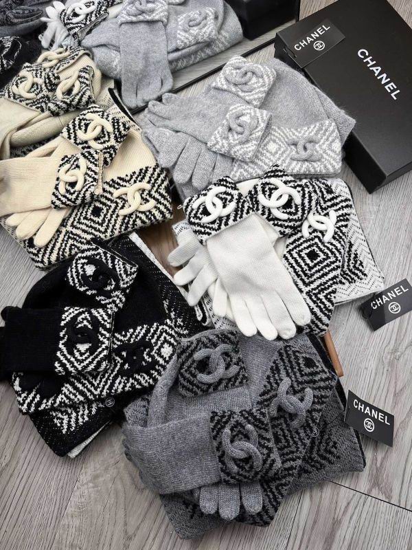 Chanel Scarf Hat Gloves hm (96)