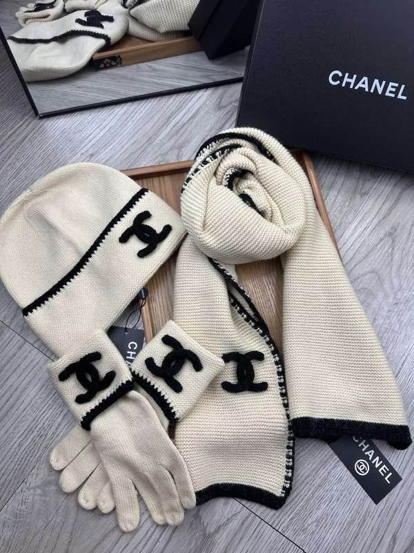 Chanel Scarf Hat Gloves hm (97)