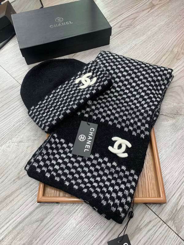 Chanel Scarf Hat hm (347)