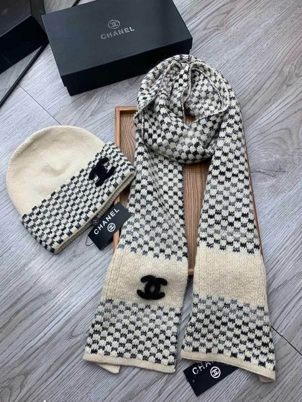 Chanel Scarf Hat hm (348)