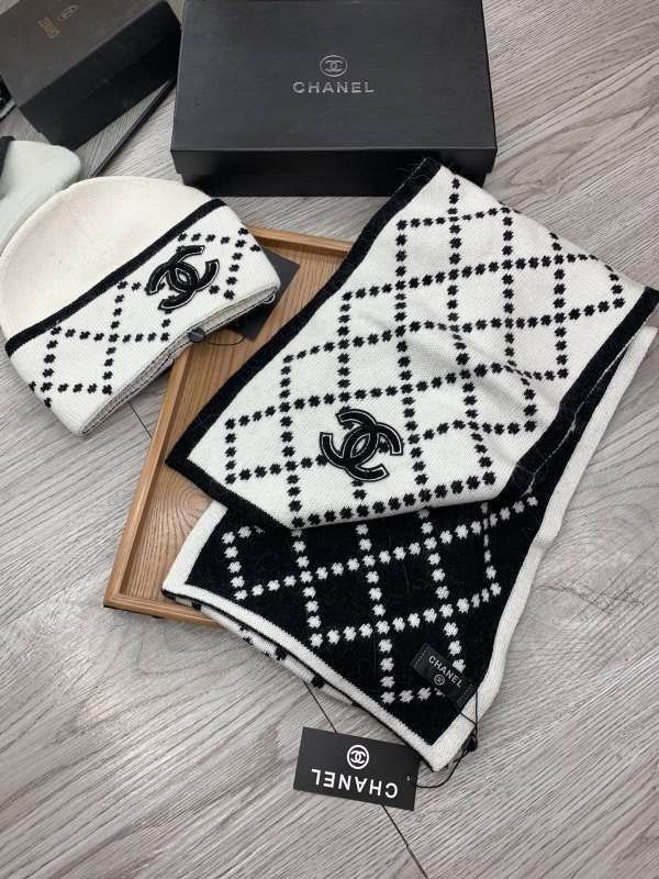 Chanel Scarf Hat hm (356)