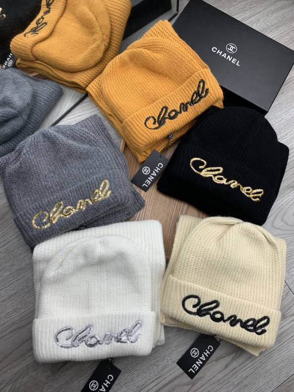 Chanel Scarf Hat hm (379)