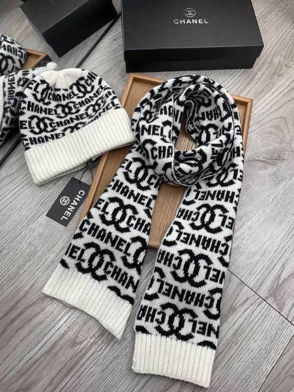 Chanel Scarf Hat hm (386)